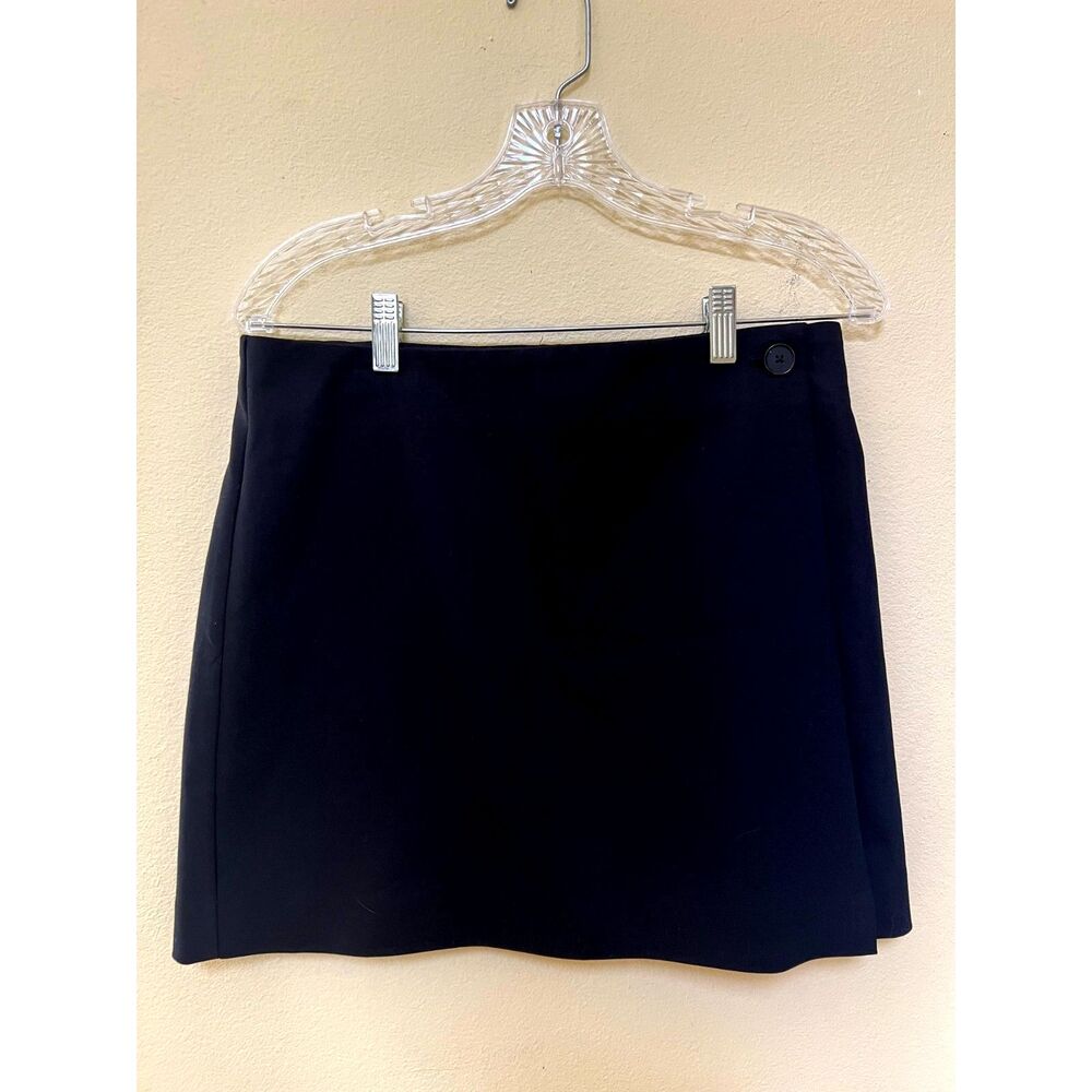 BRAND NEW Aritzia Babaton Black Wrap Mini Skirt Women US Size 10